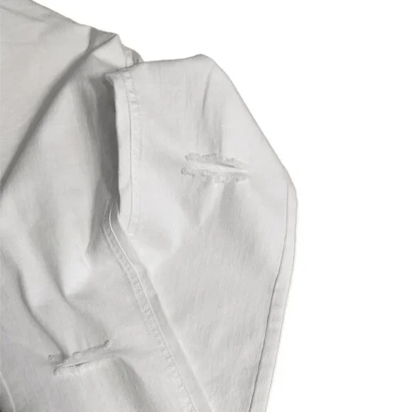 EUC White High-Rise Distressed Skinny Jeans - Womens Juniors Size 18 (34 Waist) - Picture 3 of 3